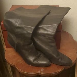 Leather boots
